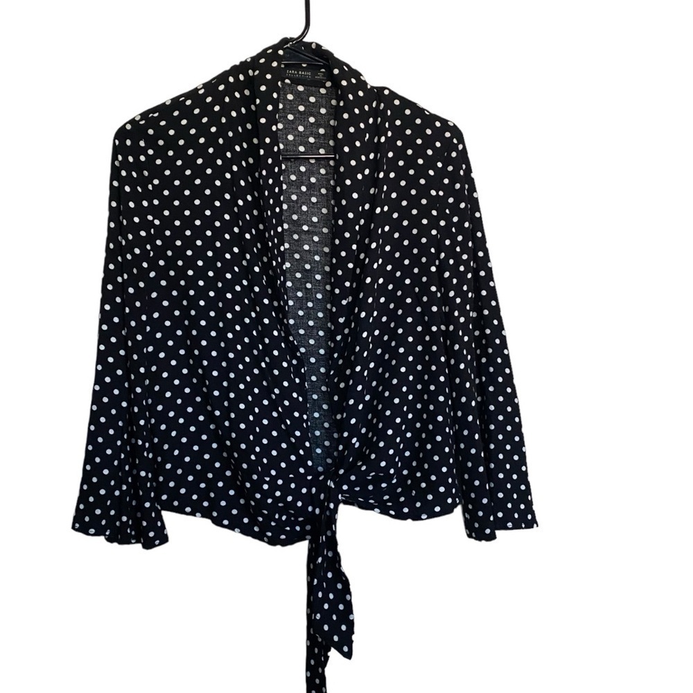 ZARA polka dot tie from shacket size medium